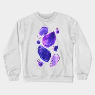 Purple Eggplant Watercolor Crewneck Sweatshirt